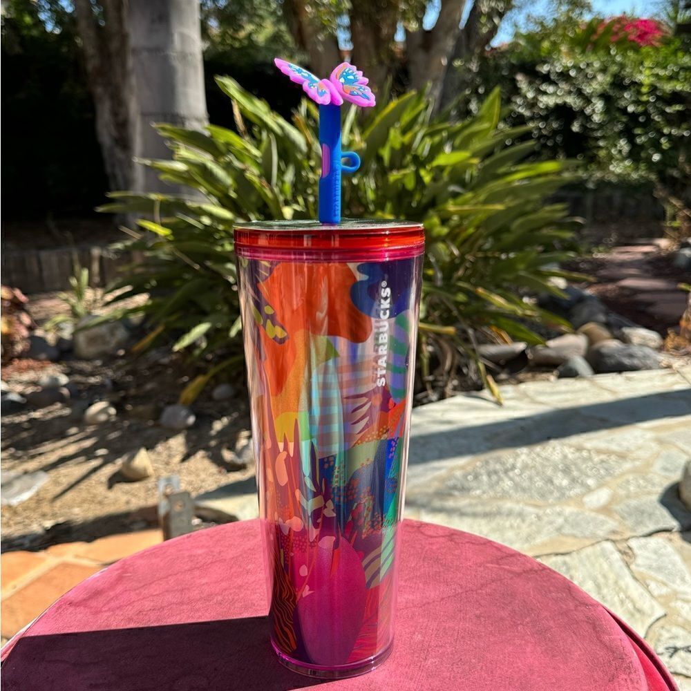 STARBUCKS 2024 SUMMER COLLECTIBLE BUTTERFLY SILICONE STRAW TOPPER PSYCHE… - Picture 4 of 8
